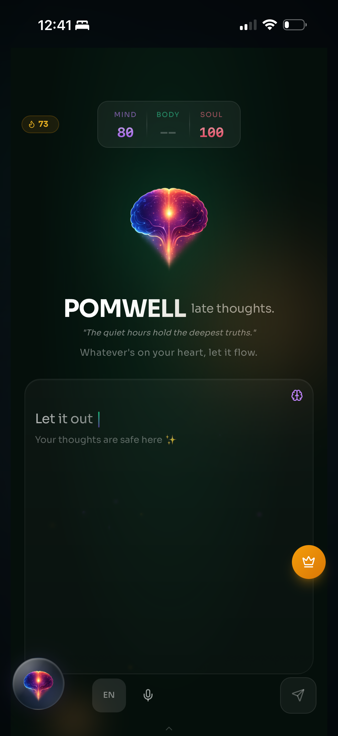 Let it out - speak or type freely