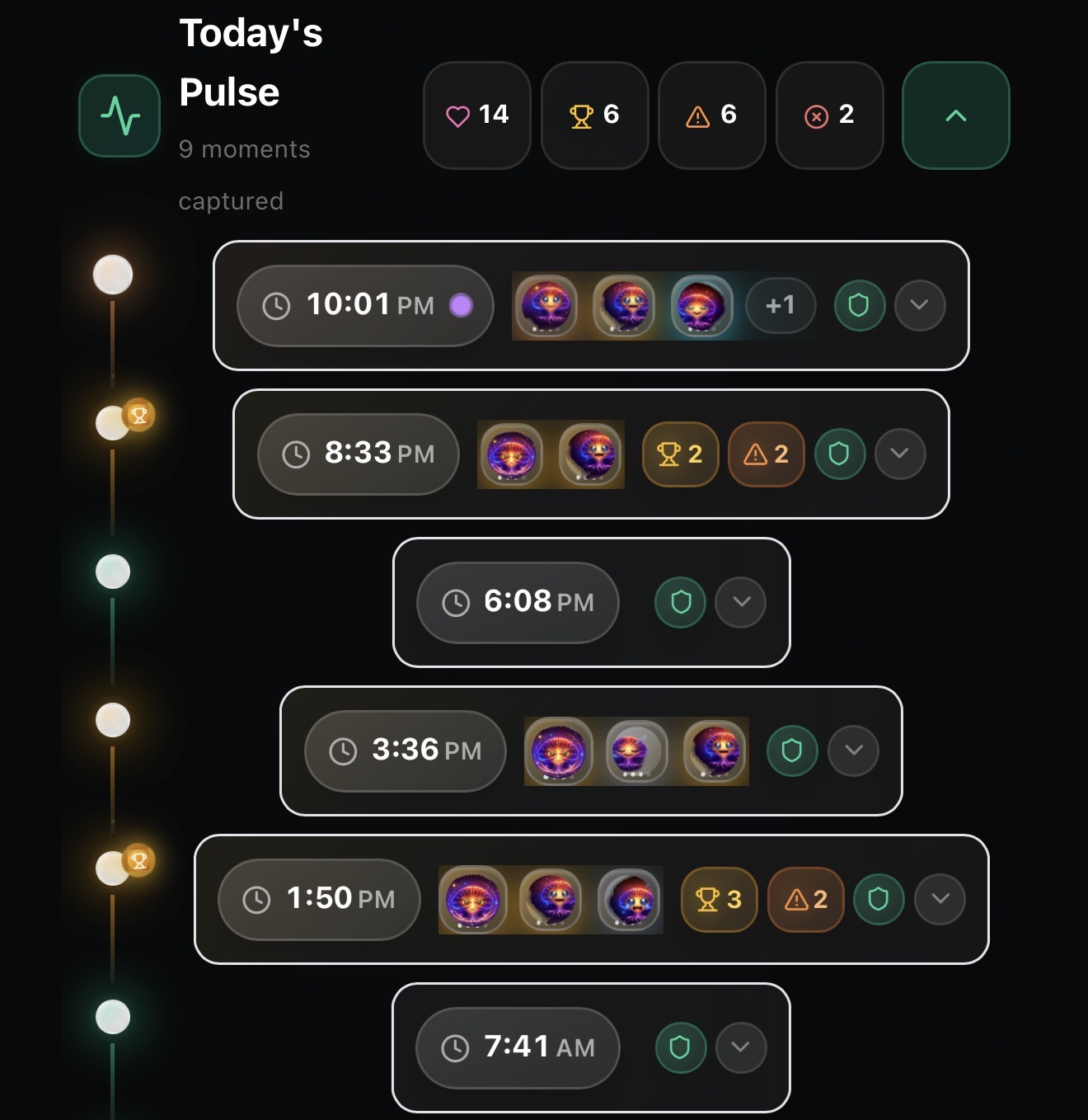 Today's Pulse timeline